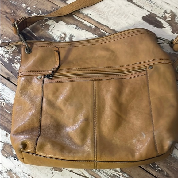 Fossil Tan Leather Crossbody Bag with Adjustable Strap - Picture 7 of 13